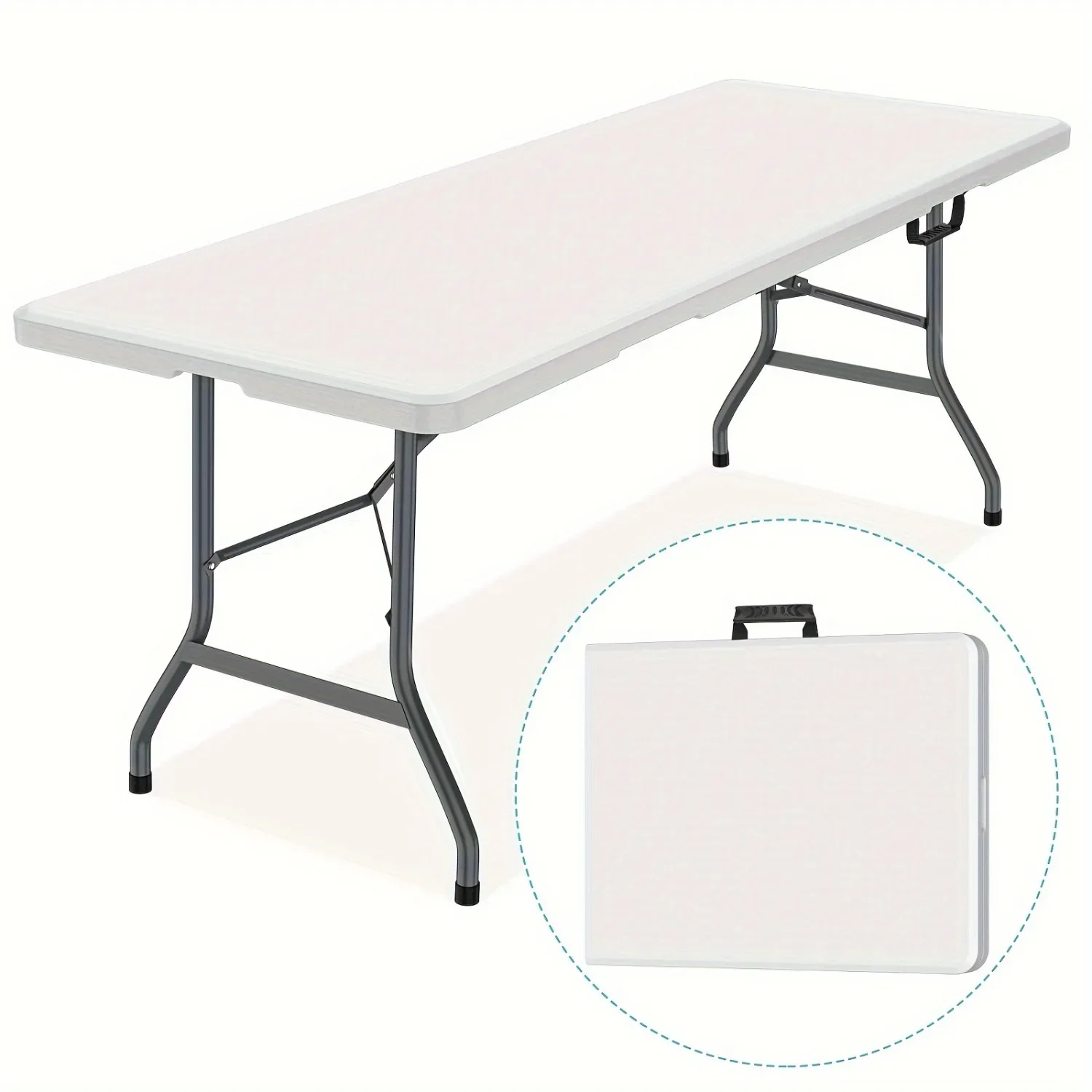 Kids Outdoor Dining Table - 1,8 m Großer Klappbarer Plastiktisch mit