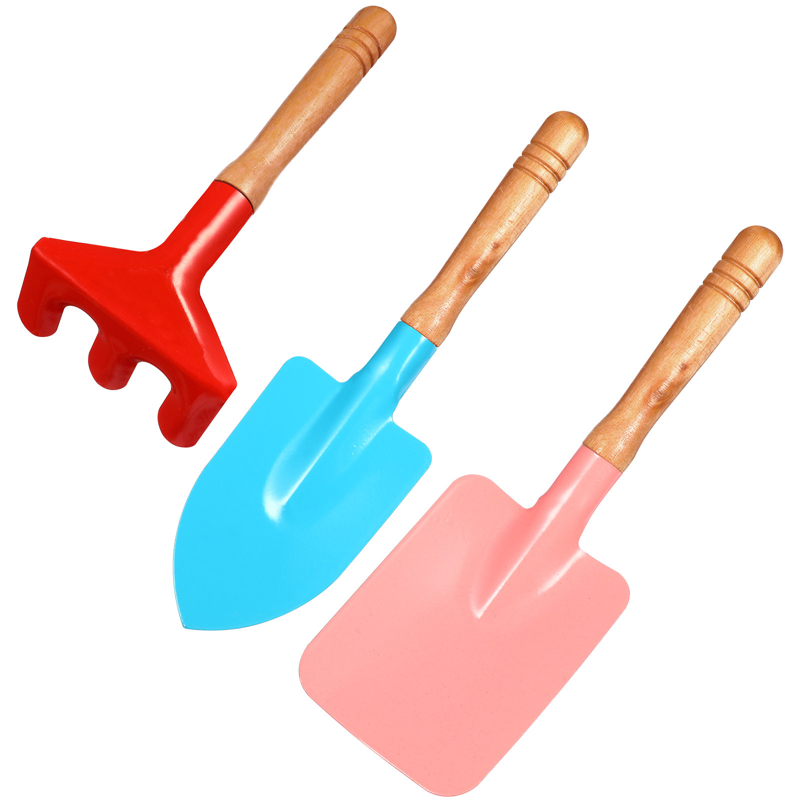 Kids Outdoor Garden Set - 3-teiliges Kinder Strand-Set Metall Gartenwerkzeuge Schaufel