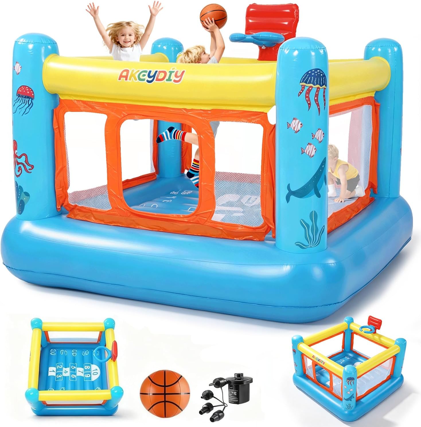 Kids Outdoor Jumping - Hüpfburg, PVC Aufblasbare Hüpfburg für Kinder
