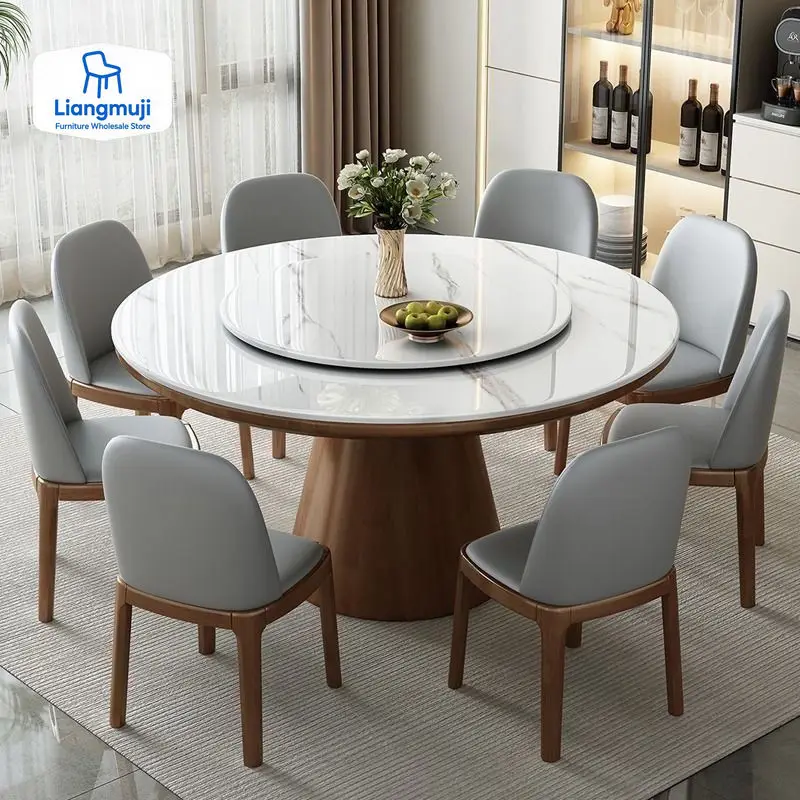 Kids Outdoor Dining Table - Ausziehbarer Esstisch, rund, industrieller Schiefer-Esstisch für