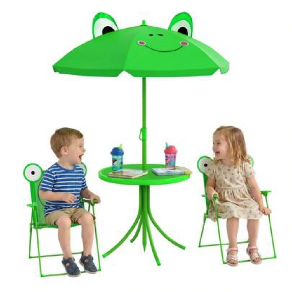 Kids Outdoor Chair And Table - Kinder-Tisch- und Stuhl-Set, klappbarer Picknicktisch für