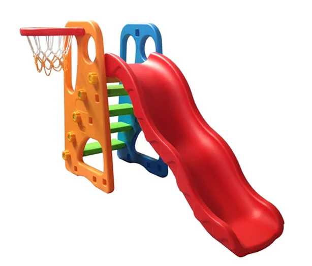 Kids Outdoor Playhouse - 2026 Rotes Indoor/Outdoor PE-Kunststoff-Spielhaus, Kindersichere Rutsche