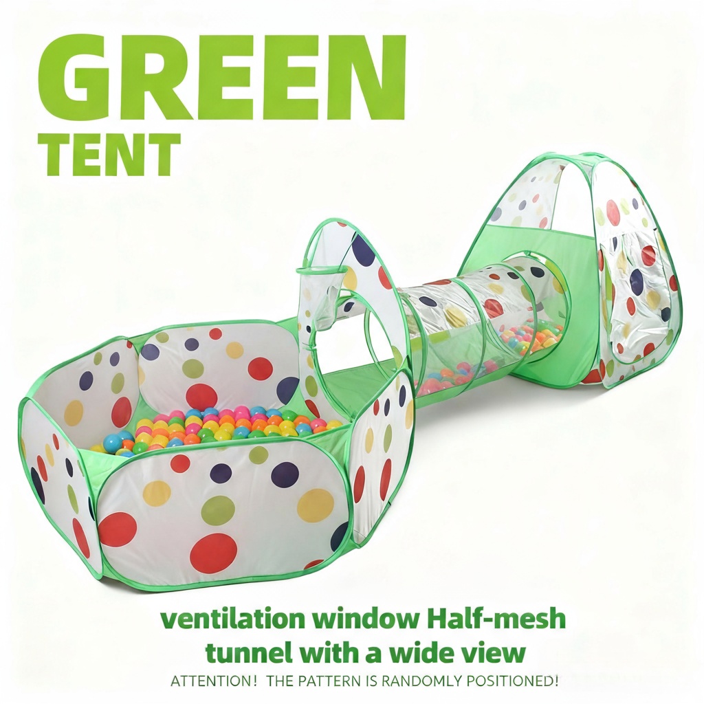 Kids Outdoor Wendy House - Kinderspielzelt, Spielzeug-Bällebad – Spieltunnel – Dreieckszelt,