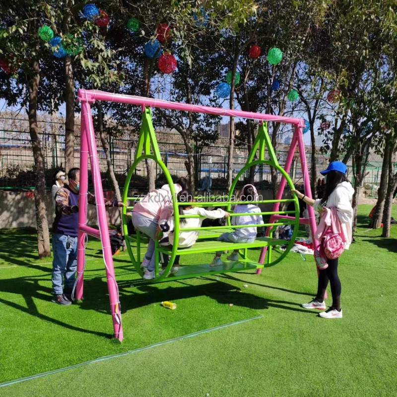 Outdoor Children'S Park - Vergnügungspark-Attraktion, Metall-Outdoor-Happy-Swing, Hängesessel, Mehrsitzige Kinder- und