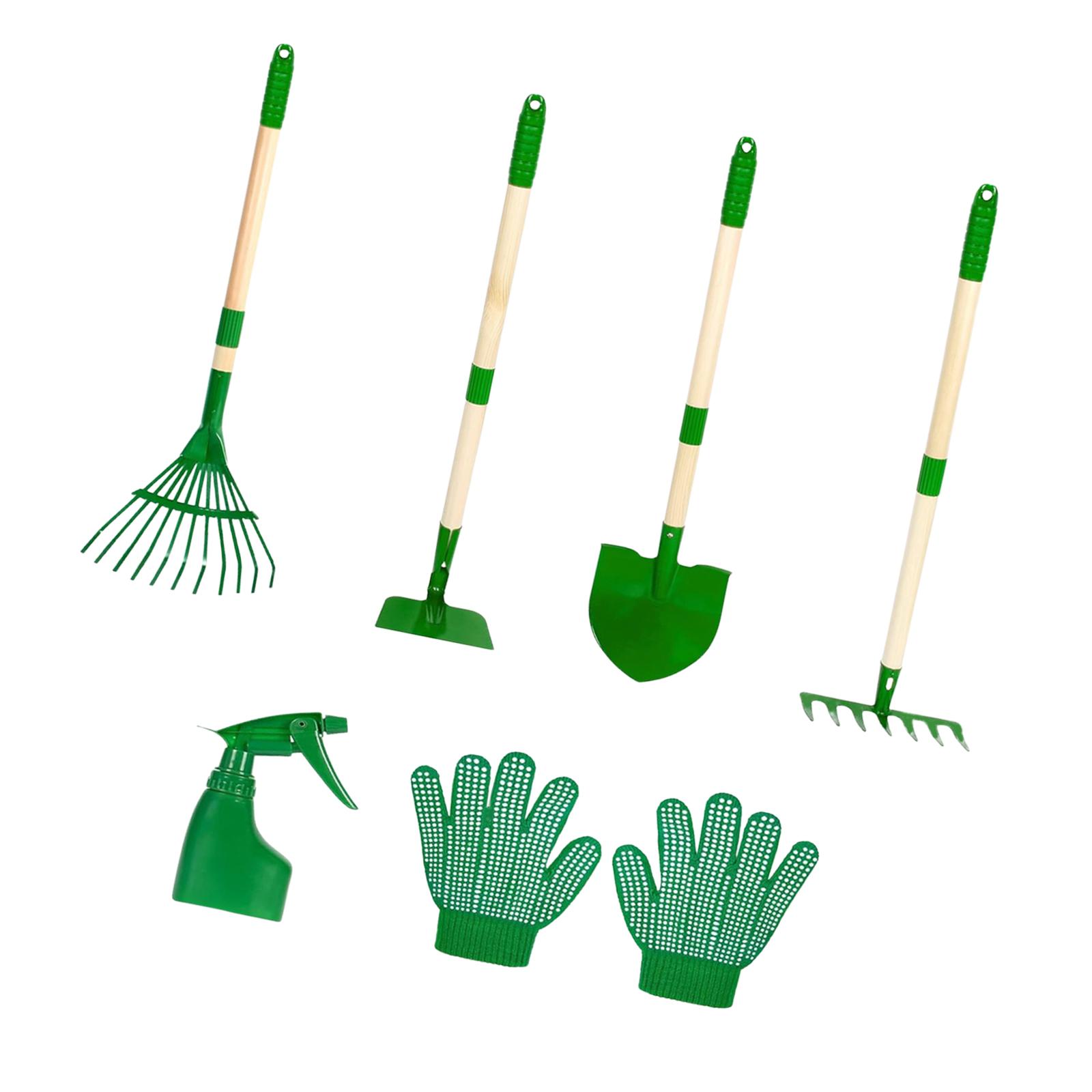 Kids Outdoor Garden Set - 6x Kinder Gartengeräte Set Outdoor Graben