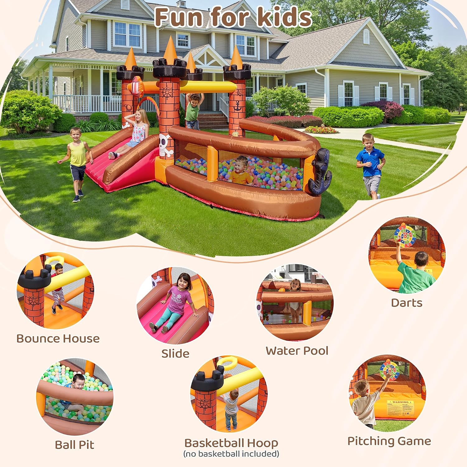 Aufblasbares Hüpfhaus für Kind – Kids Outdoor Jumping Bewertung und Preis