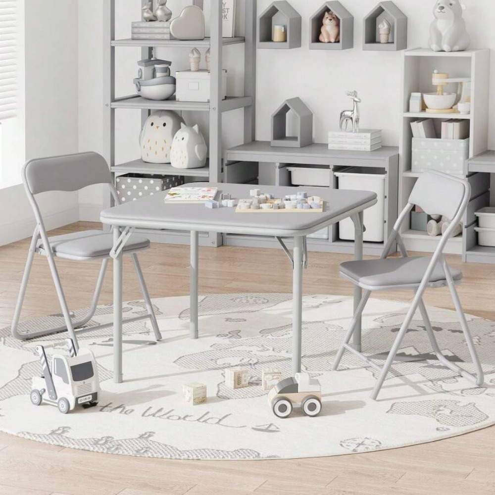 3-teiliges Klapp-Tisch- und St – Kids Outdoor Chair And Table Bewertung und Preis