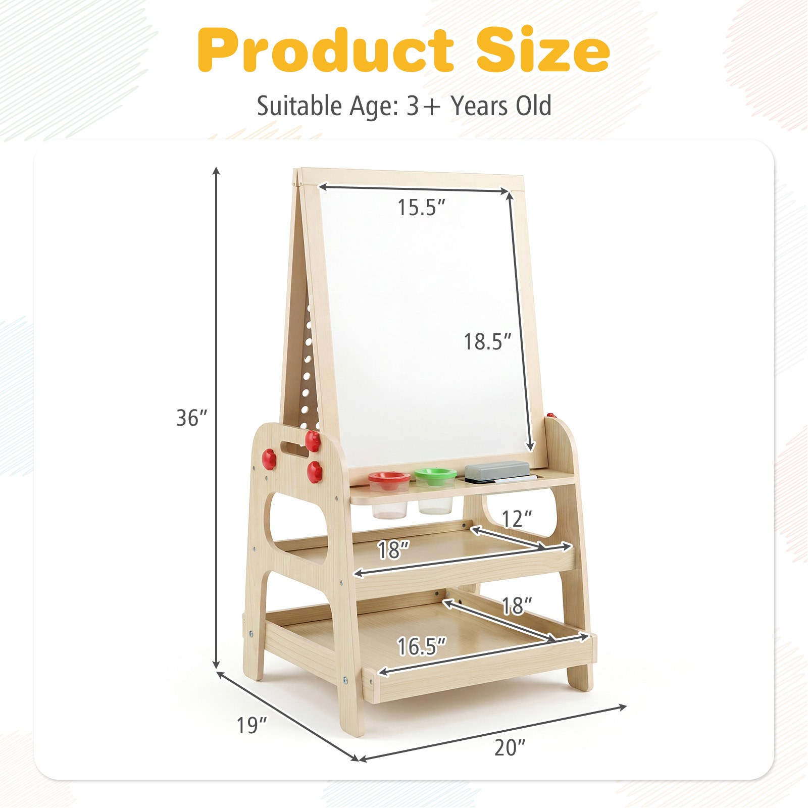 2-in-1 Staffelei für Kinder, H – Kids Outdoor Easel Bewertung und Preis