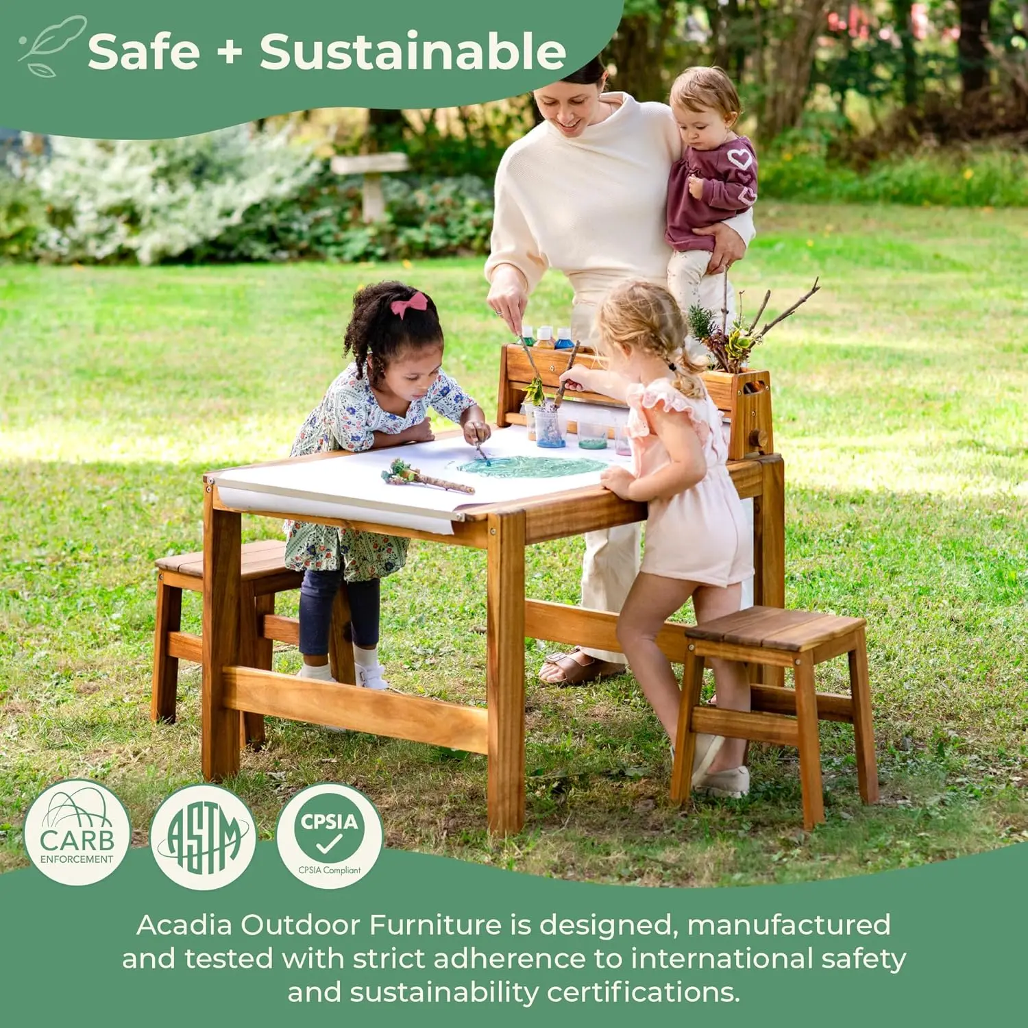 Acadia Outdoor-Kunsttisch- und – Kids Outdoor Chair And Table Bewertung und Preis