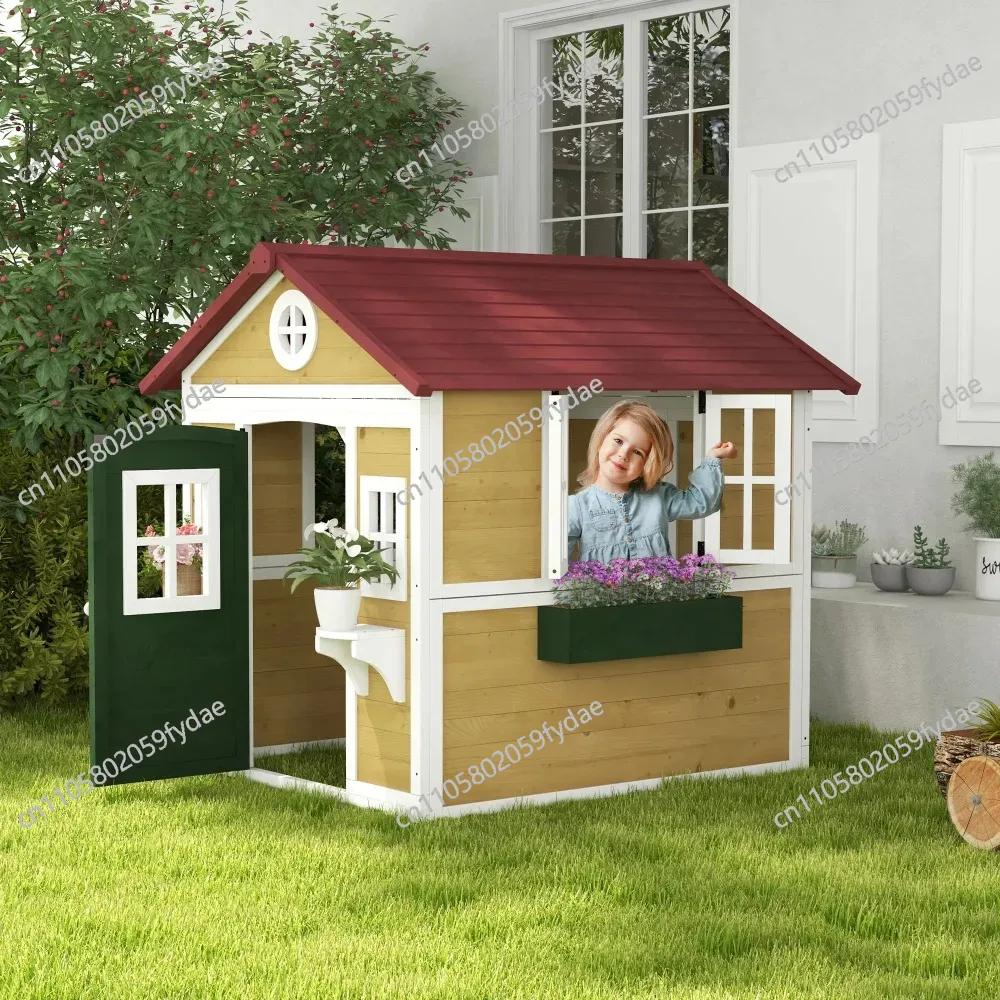 Outdoor-Kinderspielhaus, Holzs – Kids Outdoor Playhouse Bewertung und Preis