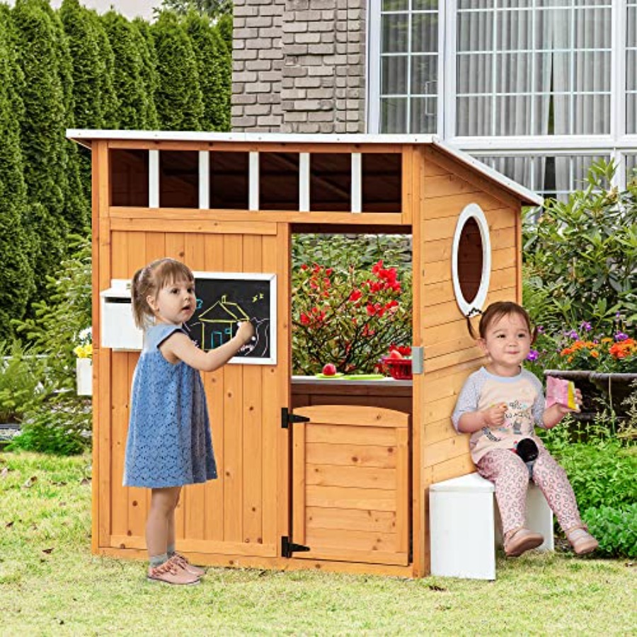 Outdoor-Holzspielhaus für Kind – Kids Outdoor Playhouse Bewertung und Preis