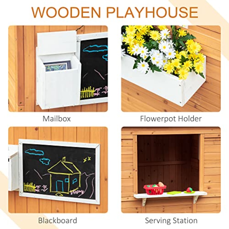 Outdoor-Holzspielhaus für Kind – Kids Outdoor Playhouse Bewertung und Preis