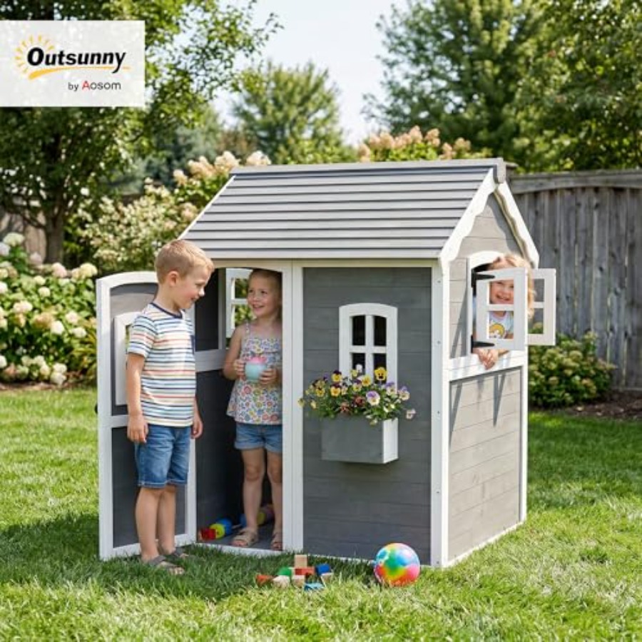 Outdoor-Holzspielhaus für Kind – Kids Outdoor Playhouse Bewertung und Preis