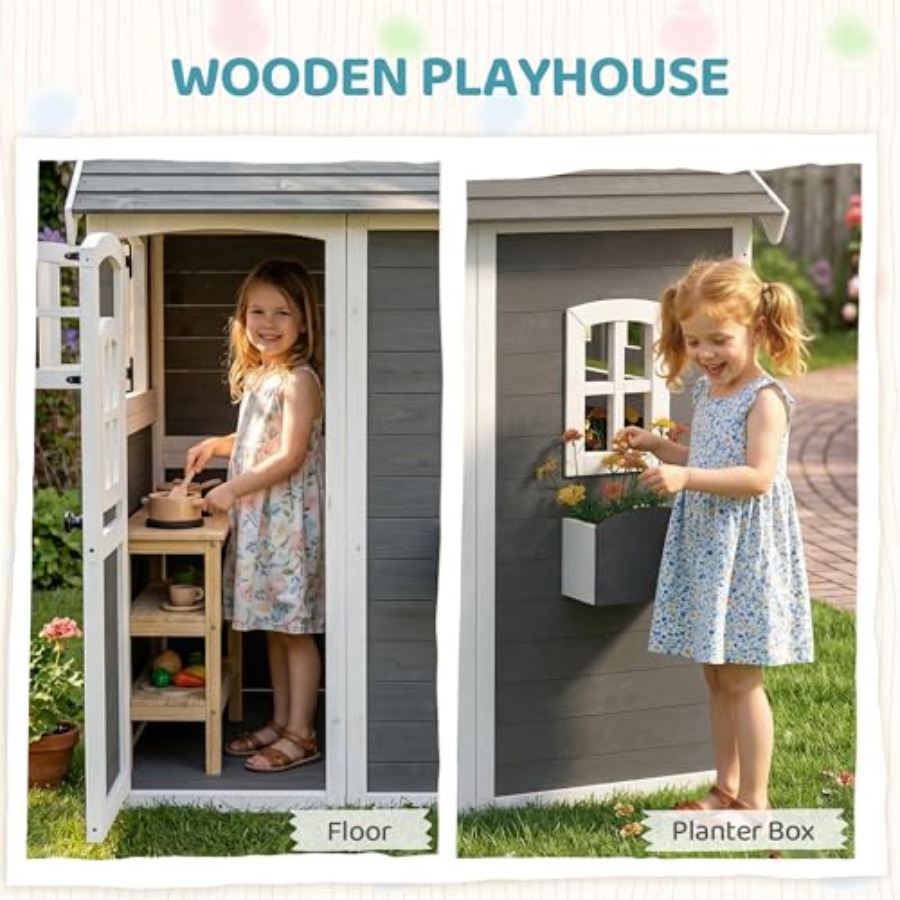 Outdoor-Holzspielhaus für Kind – Kids Outdoor Playhouse Bewertung und Preis