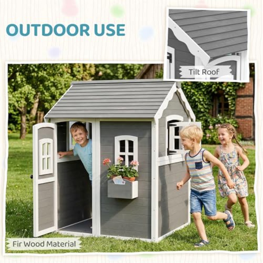Outdoor-Holzspielhaus für Kind – Kids Outdoor Playhouse Bewertung und Preis