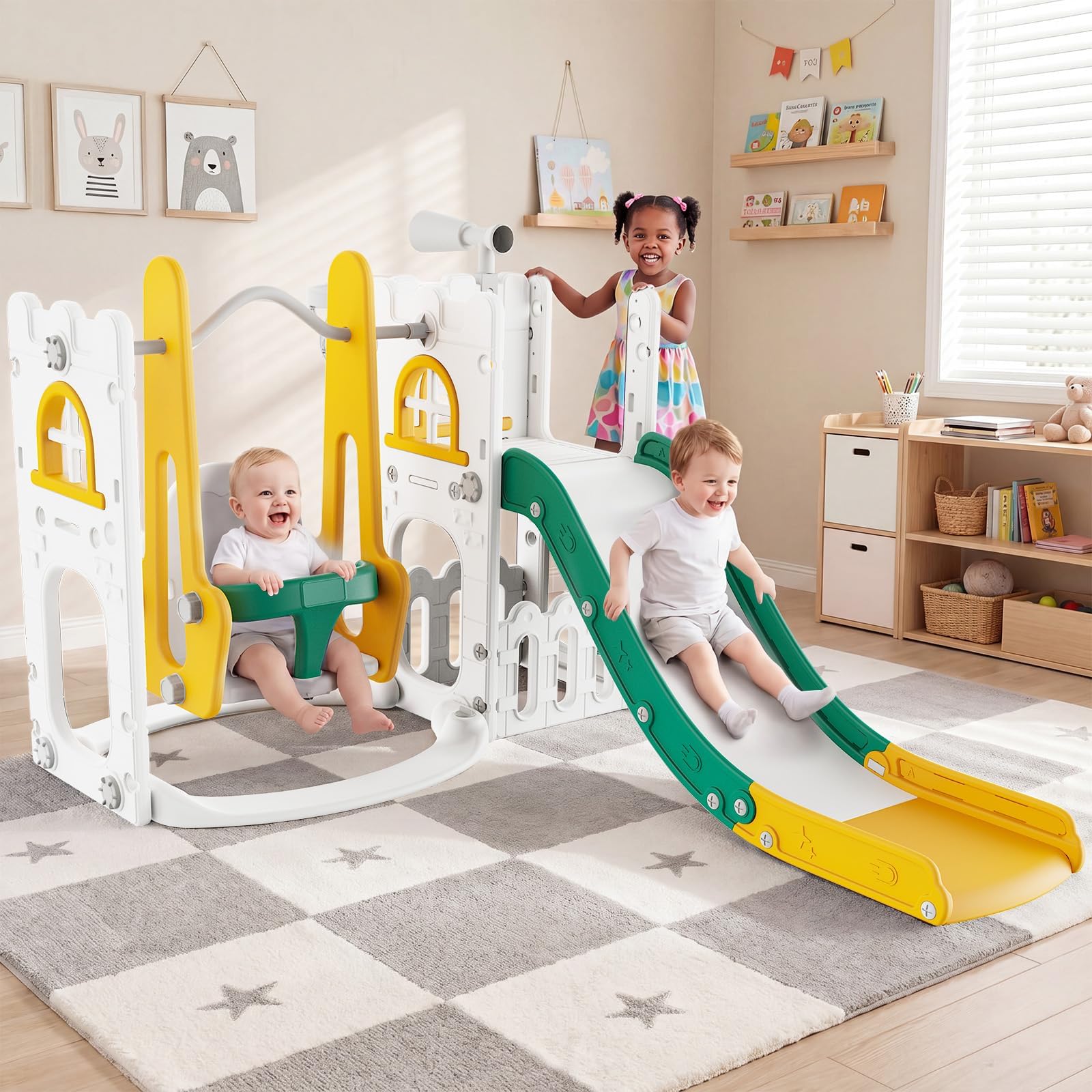 7-in-1 Kleinkind-Rutsche und S – Kids Outdoor Slide Set Bewertung und Preis