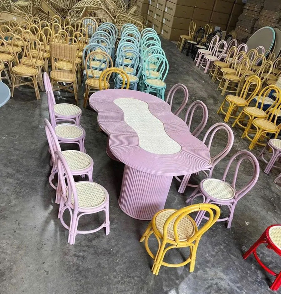 io-Pastellblauer Wellenförmige – Kids Outdoor Dining Table Bewertung und Preis
