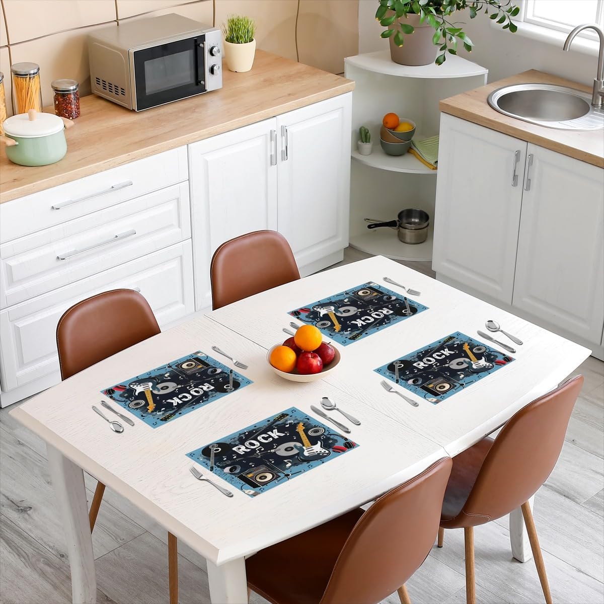 Rockmusik-Tischsets, 4er-Set,  – Kids Outdoor Dining Table Bewertung und Preis