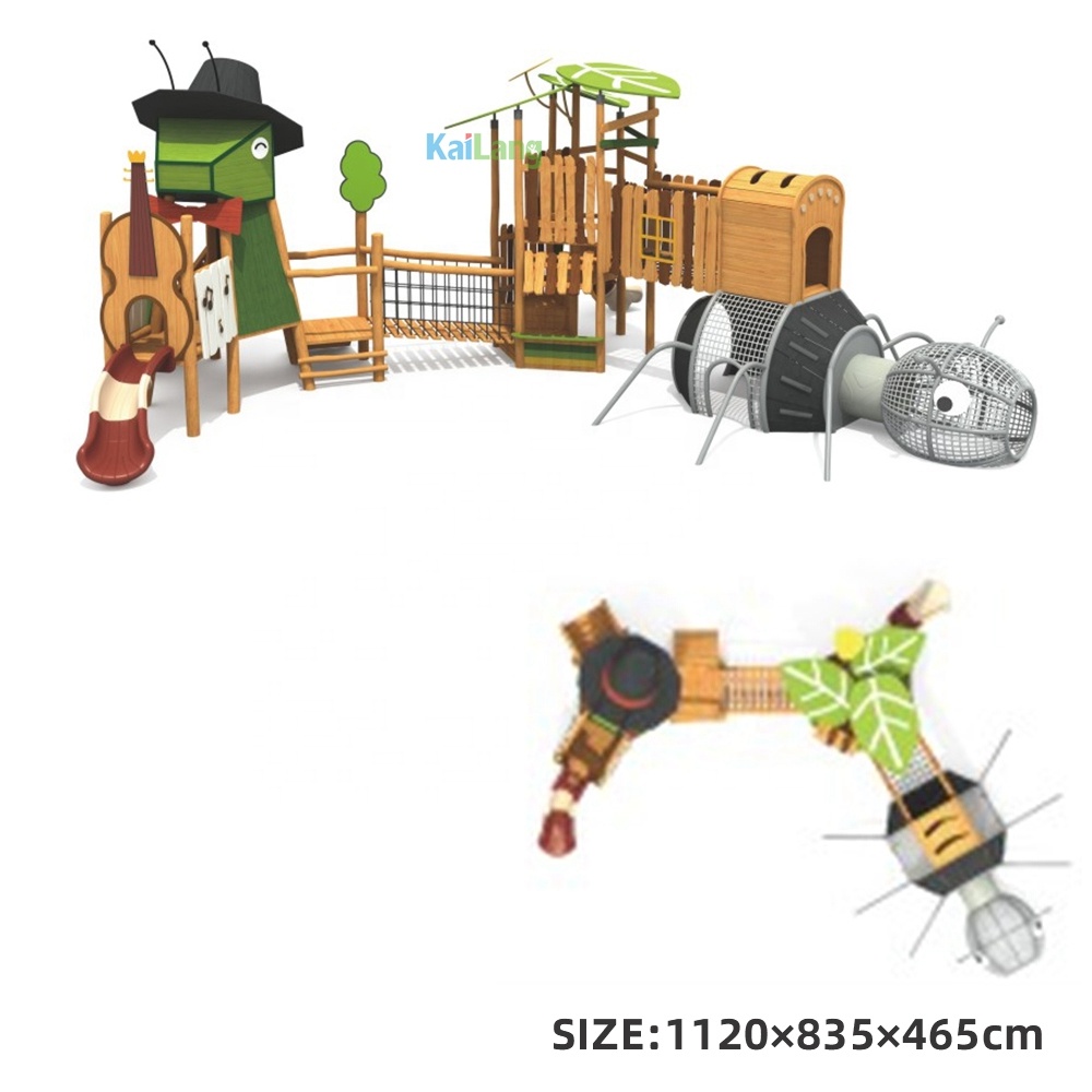 Maßgefertigte Holz-Schaukelbrü – Outdoor Children'S Park Bewertung und Preis