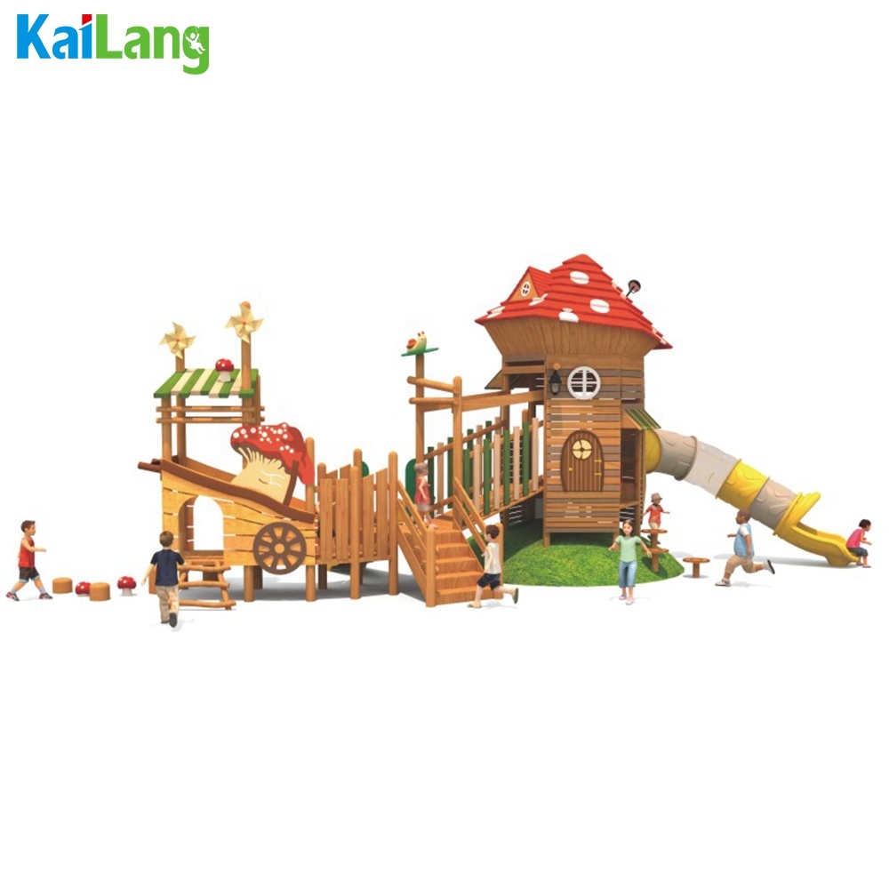 Waldpilz-Hausförmiger Holz-Spi – Outdoor Children'S Park Bewertung und Preis